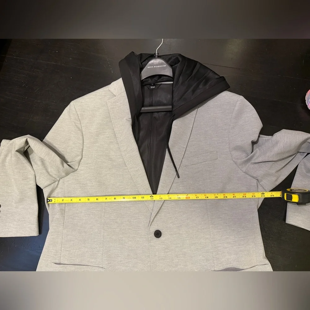 Haggar Light Gray Hoodie Sport Coat - Picture 5 of 8